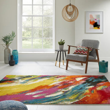 Art ART102 Modern Abstract Soft Easy Care Durable Polypropylene Multicolour Rug-Concept Looms-Rug Love - The Most Loved Rug Store